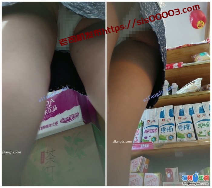 【CSCD】蓝色印花连衣裙清纯小姐姐和男朋友逛街，白色内[某房原版]【602M】